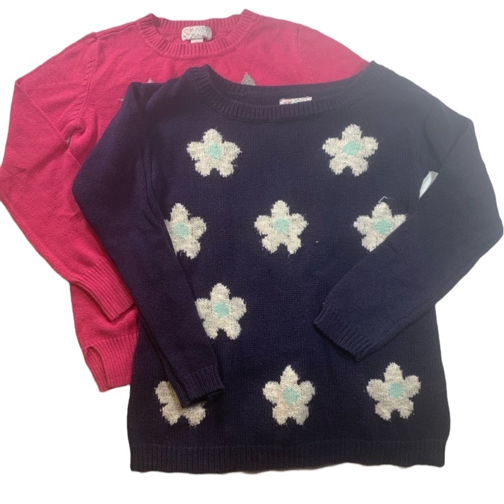 1989 Place | Set of 2 Sweater Bundle Blue and Pink Sweater Set of Two Girls